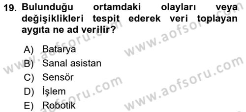 Dijital Dönüşüm Dersi 2025 - 2026 Yılı (Final) Dönem Sonu Sınav Soruları 19. Soru