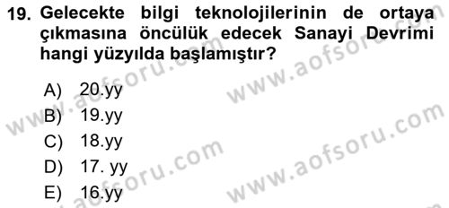 Temel Bilgi Teknolojileri Dersi 2022 - 2023 Yılı (Final) Dönem Sonu Sınav Soruları 19. Soru