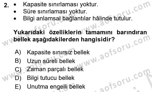 Temel Bilgi Teknolojileri Dersi 2023 - 2024 Yılı (Vize) Ara Sınav Soruları 2. Soru
