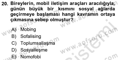 Temel Bilgi Teknolojileri Dersi 2023 - 2024 Yılı (Final) Dönem Sonu Sınav Soruları 20. Soru
