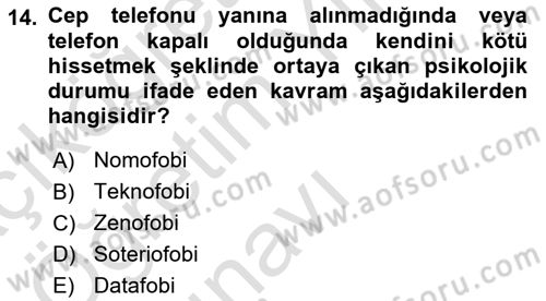 Temel Bilgi Teknolojileri Dersi 2023 - 2024 Yılı Yaz Okulu Sınav Soruları 14. Soru