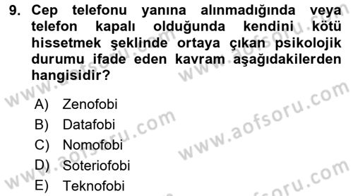 Temel Bilgi Teknolojileri Dersi 2024 - 2025 Yılı (Final) Dönem Sonu Sınav Soruları 9. Soru