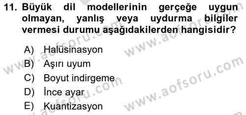 Dijital Toplum Teknolojileri Dersi 2025 - 2026 Yılı (Final) Dönem Sonu Sınav Soruları 11. Soru