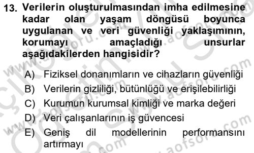 Dijital Toplum Teknolojileri Dersi 2025 - 2026 Yılı (Final) Dönem Sonu Sınav Soruları 13. Soru