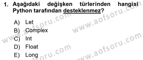 Programlama 2 Dersi 2022 - 2023 Yılı (Vize) Ara Sınav Soruları 1. Soru