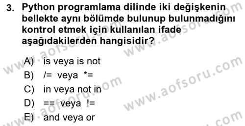 Programlama 2 Dersi 2022 - 2023 Yılı (Vize) Ara Sınavı 3. Soru