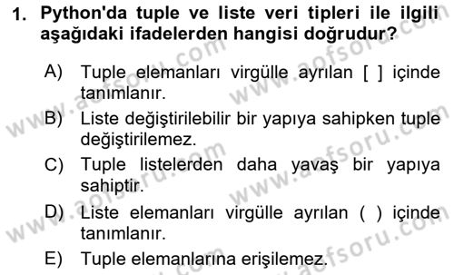 Programlama 2 Dersi 2022 - 2023 Yılı (Final) Dönem Sonu Sınavı 1. Soru