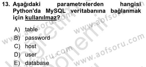 Programlama 2 Dersi 2022 - 2023 Yılı (Final) Dönem Sonu Sınav Soruları 13. Soru