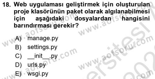 Programlama 2 Dersi 2022 - 2023 Yılı (Final) Dönem Sonu Sınav Soruları 18. Soru