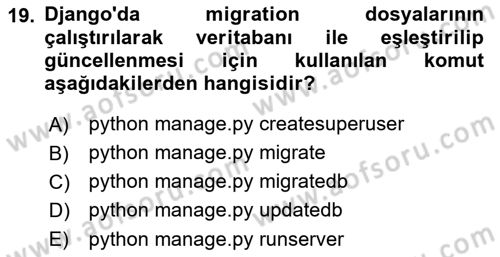 Programlama 2 Dersi 2022 - 2023 Yılı (Final) Dönem Sonu Sınav Soruları 19. Soru