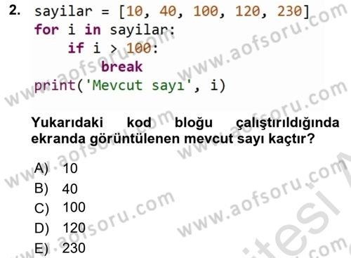 Programlama 2 Dersi 2022 - 2023 Yılı (Final) Dönem Sonu Sınav Soruları 2. Soru