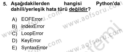 Programlama 2 Dersi 2022 - 2023 Yılı (Final) Dönem Sonu Sınav Soruları 5. Soru