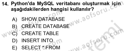 Programlama 2 Dersi 2023 - 2024 Yılı (Final) Dönem Sonu Sınav Soruları 14. Soru