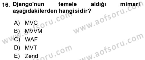 Programlama 2 Dersi 2023 - 2024 Yılı (Final) Dönem Sonu Sınav Soruları 16. Soru