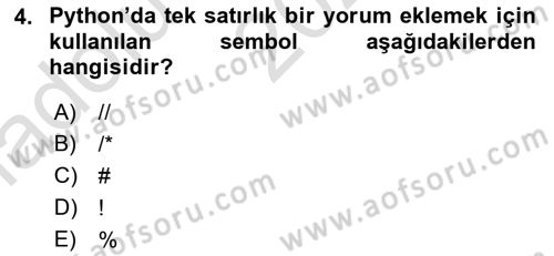 Programlama 2 Dersi 2024 - 2025 Yılı (Vize) Ara Sınav Soruları 4. Soru