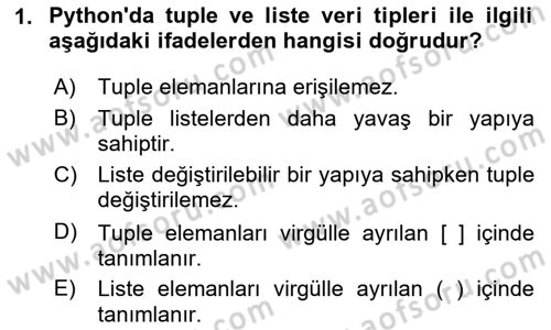 Programlama 2 Dersi 2024 - 2025 Yılı (Final) Dönem Sonu Sınav Soruları 1. Soru