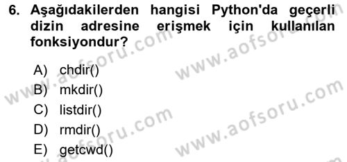 Programlama 2 Dersi 2024 - 2025 Yılı (Final) Dönem Sonu Sınav Soruları 6. Soru