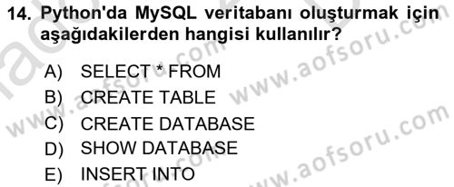 Programlama 2 Dersi 2025 - 2026 Yılı (Final) Dönem Sonu Sınav Soruları 14. Soru