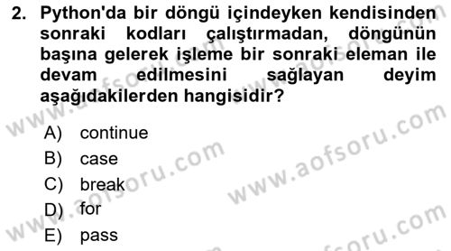 Programlama 2 Dersi 2025 - 2026 Yılı (Final) Dönem Sonu Sınav Soruları 2. Soru