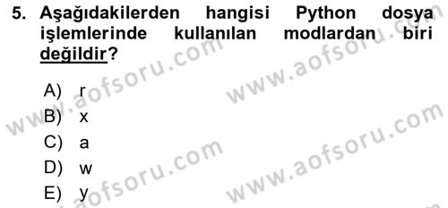Programlama 2 Dersi 2025 - 2026 Yılı (Final) Dönem Sonu Sınav Soruları 5. Soru