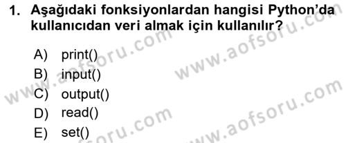 Programlama 2 Dersi 2025 - 2026 Yılı Yaz Okulu Sınav Soruları 1. Soru