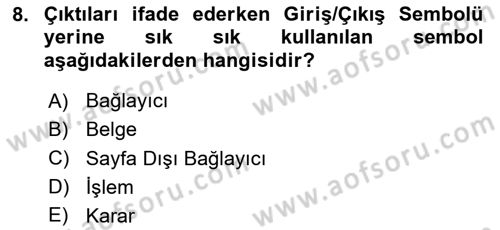 Algoritmalar Dersi 2023 - 2024 Yılı Yaz Okulu Sınav Soruları 8. Soru