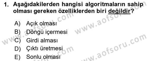 Algoritmalar Dersi 2024 - 2025 Yılı Yaz Okulu Sınav Soruları 1. Soru