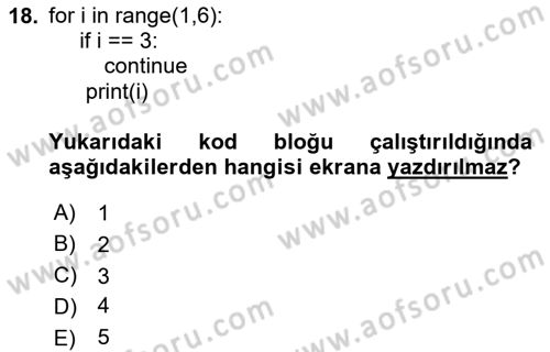 Algoritmalar Dersi 2025 - 2026 Yılı (Vize) Ara Sınav Soruları 18. Soru