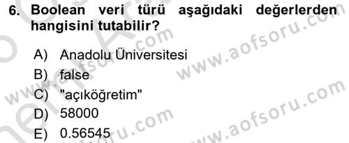 Algoritmalar Dersi 2025 - 2026 Yılı (Vize) Ara Sınav Soruları 6. Soru