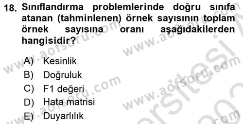 Algoritmalar Dersi 2025 - 2026 Yılı (Final) Dönem Sonu Sınav Soruları 18. Soru