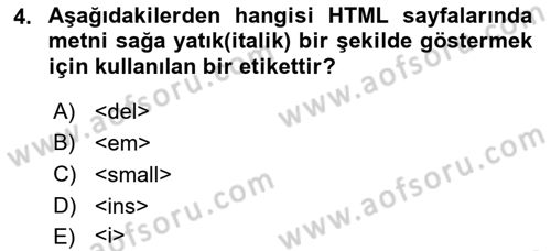 Web Arayüz Programlama Dersi 2022 - 2023 Yılı (Vize) Ara Sınav Soruları 4. Soru