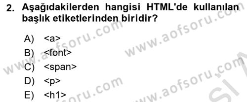 Web Arayüz Programlama Dersi 2023 - 2024 Yılı (Vize) Ara Sınav Soruları 2. Soru