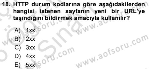 Web Arayüz Programlama Dersi 2025 - 2026 Yılı Yaz Okulu Sınav Soruları 18. Soru