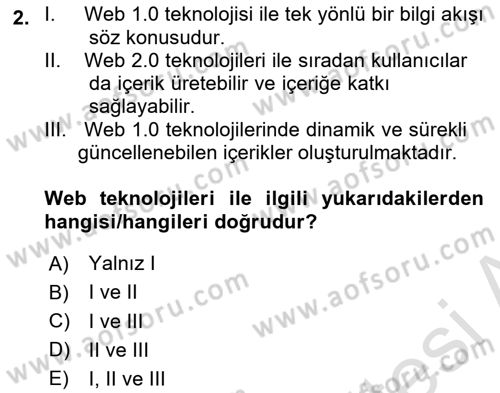 Web Sunucu Programlama Dersi 2023 - 2024 Yılı (Vize) Ara Sınav Soruları 2. Soru