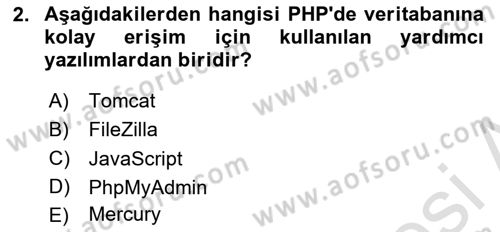 Web Sunucu Programlama Dersi 2023 - 2024 Yılı (Final) Dönem Sonu Sınav Soruları 2. Soru