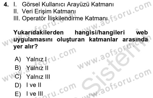 Web Sunucu Programlama Dersi 2024 - 2025 Yılı (Vize) Ara Sınav Soruları 4. Soru