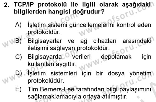 Web Sunucu Programlama Dersi 2025 - 2026 Yılı (Vize) Ara Sınav Soruları 2. Soru
