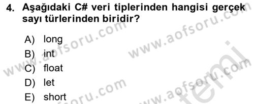 Veri Yapıları Dersi 2022 - 2023 Yılı (Vize) Ara Sınav Soruları 4. Soru