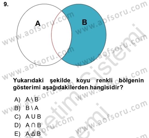 Veri Yapıları Dersi Ara Sınavı Deneme Sınav Soruları 9. Soru