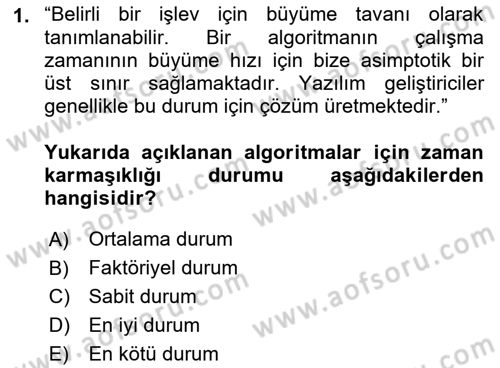 Veri Yapıları Dersi 2022 - 2023 Yılı (Final) Dönem Sonu Sınav Soruları 1. Soru