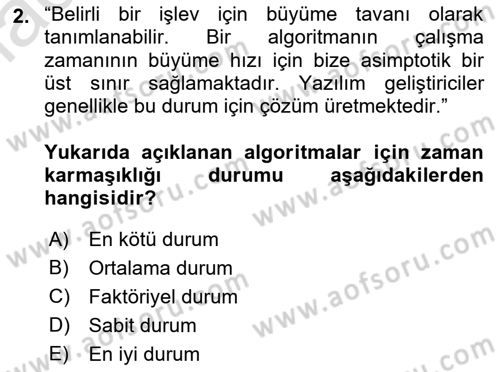 Veri Yapıları Dersi 2022 - 2023 Yılı Yaz Okulu Sınav Soruları 2. Soru