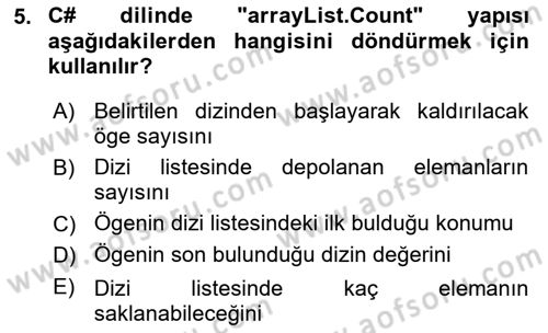 Veri Yapıları Dersi 2024 - 2025 Yılı Yaz Okulu Sınav Soruları 5. Soru