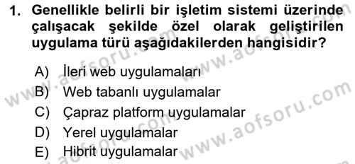 Mobil Uygulama Geliştirme Dersi 2022 - 2023 Yılı (Vize) Ara Sınavı 1. Soru