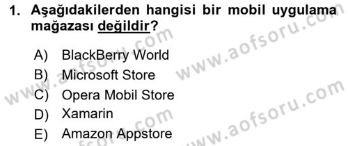 Mobil Uygulama Geliştirme Dersi 2023 - 2024 Yılı Yaz Okulu Sınav Soruları 1. Soru