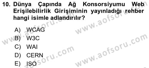 Mobil Uygulama Geliştirme Dersi Ara Sınavı Deneme Sınav Soruları 10. Soru