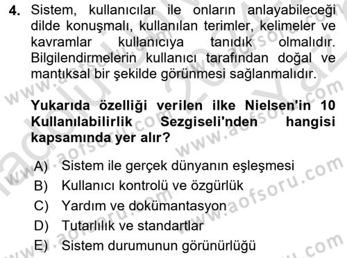Mobil Uygulama Geliştirme Dersi 2024 - 2025 Yılı Yaz Okulu Sınav Soruları 4. Soru