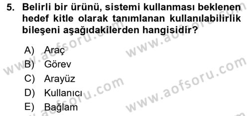 Mobil Uygulama Geliştirme Dersi 2024 - 2025 Yılı Yaz Okulu Sınav Soruları 5. Soru