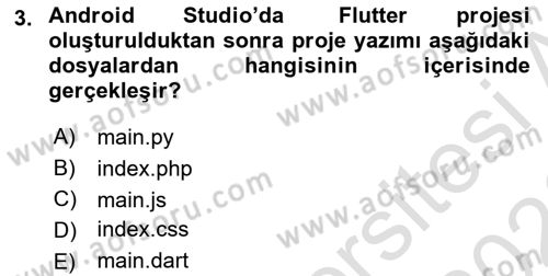 Mobil Uygulama Geliştirme Dersi 2025 - 2026 Yılı (Final) Dönem Sonu Sınav Soruları 3. Soru