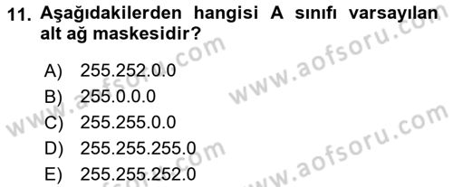 Unix Sistem Yönetimi Dersi 2022 - 2023 Yılı (Vize) Ara Sınav Soruları 11. Soru