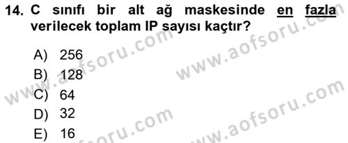 Unix Sistem Yönetimi Dersi 2022 - 2023 Yılı (Vize) Ara Sınav Soruları 14. Soru